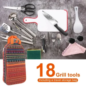 19-Piece Camping Cooking Kit